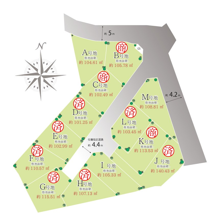 リウィーナ山本東の区画図